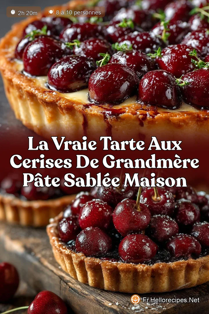 La Vraie Tarte aux Cerises de GrandMère Pâte Sablée Maison
