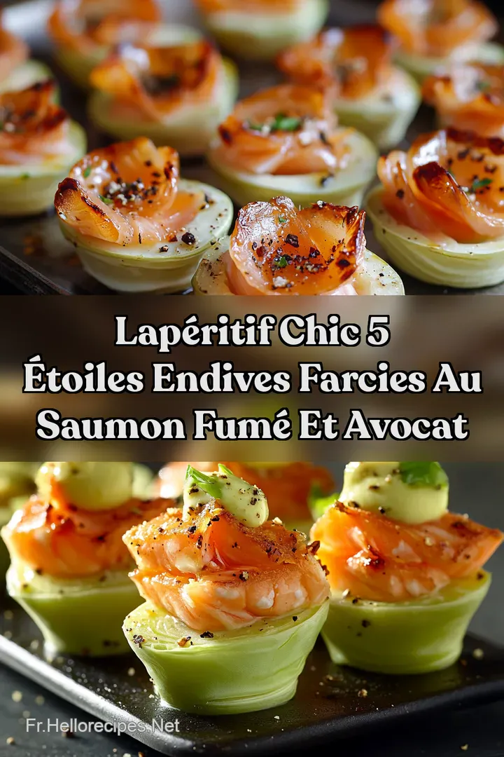 LApéritif Chic 5 Étoiles Endives Farcies au Saumon Fumé et Avocat