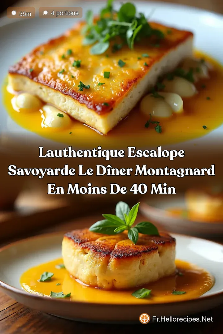 LAuthentique Escalope Savoyarde Le Dîner Montagnard en Moins de 40 Min
