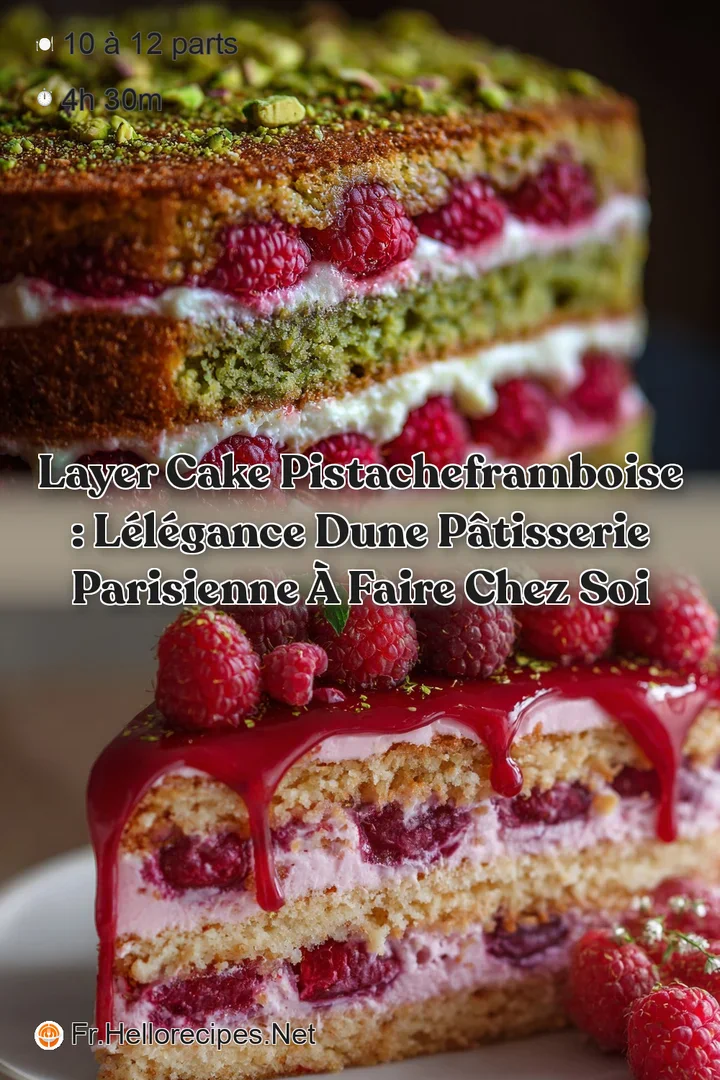 Layer cake pistacheframboise : L&eacute;l&eacute;gance dune p&acirc;tisserie parisienne &agrave; faire chez soi