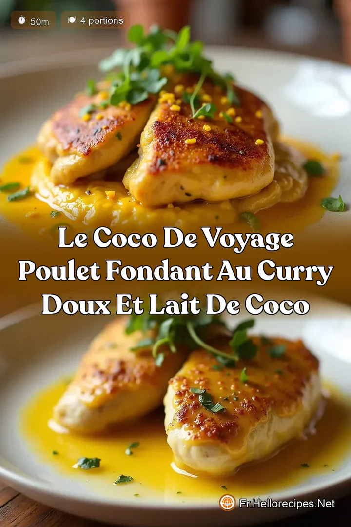 Le Coco de Voyage Poulet Fondant au Curry Doux et Lait de Coco