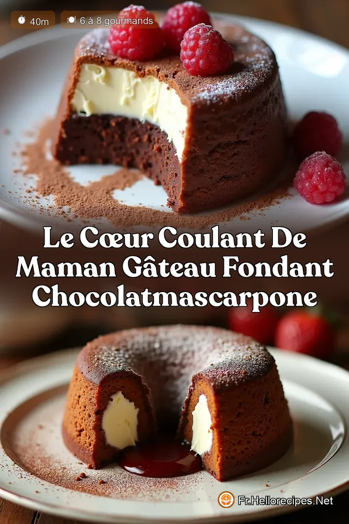 Le Cœur Coulant de Maman Gâteau Fondant ChocolatMascarpone