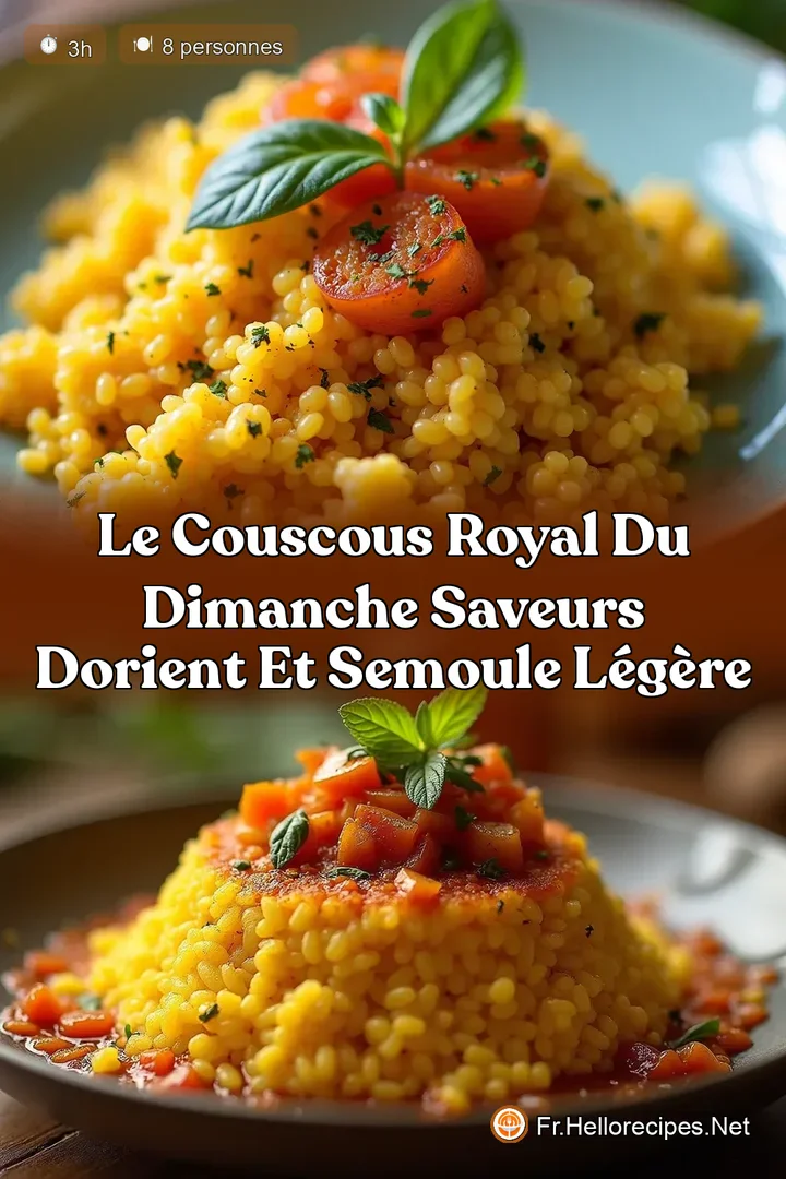 Le Couscous Royal du Dimanche Saveurs dOrient et Semoule Légère