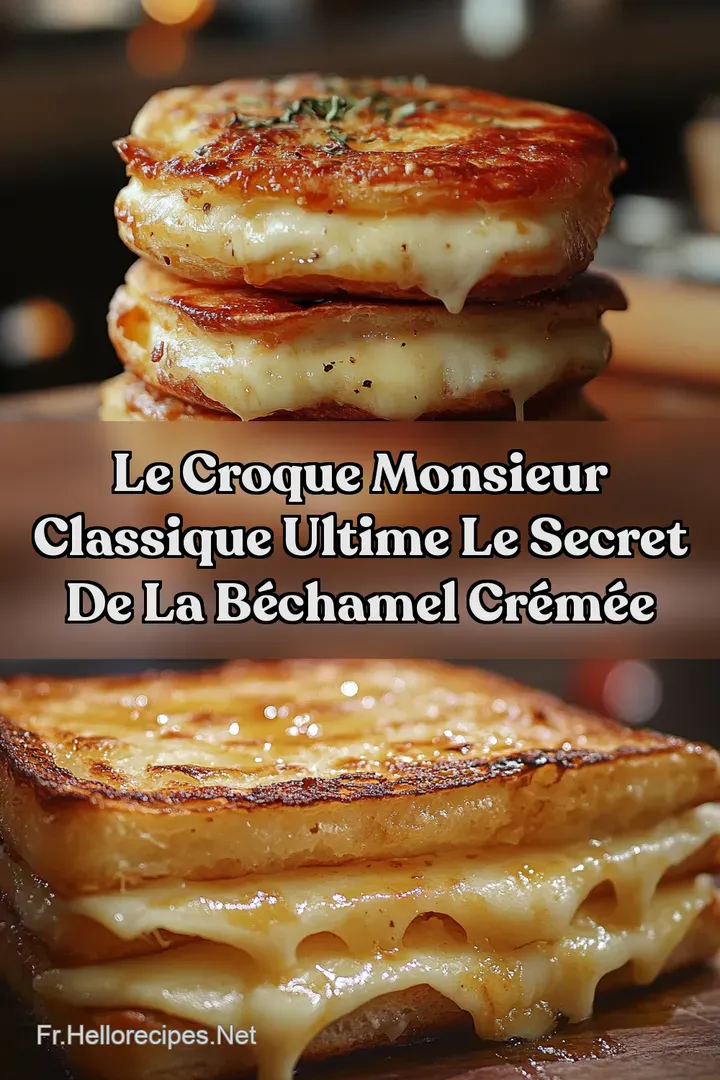 Le Croque Monsieur Classique Ultime Le Secret de la Béchamel Crémée