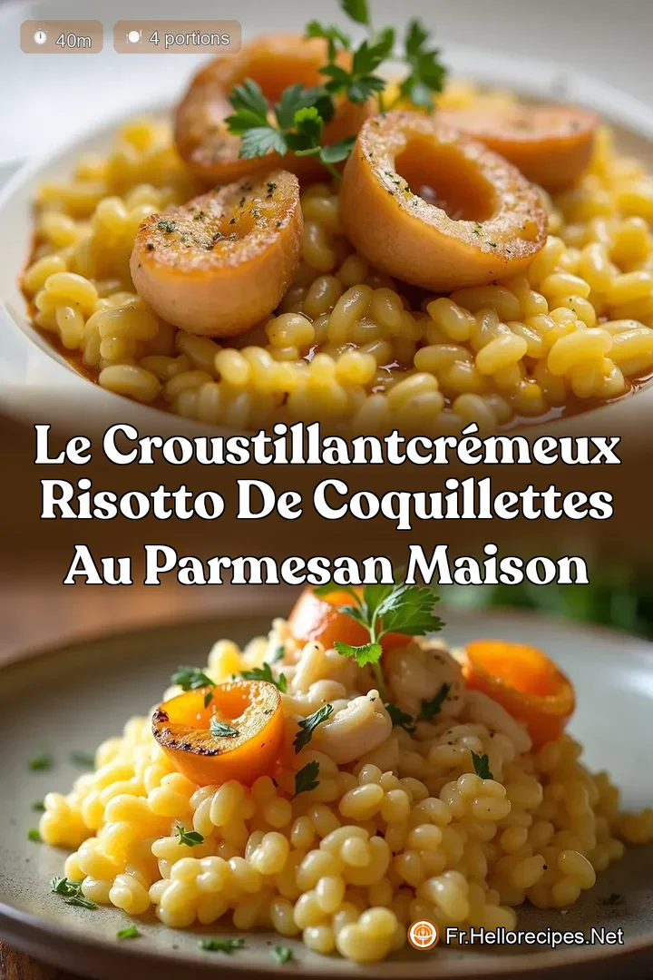 Le CroustillantCrémeux Risotto de Coquillettes au Parmesan Maison