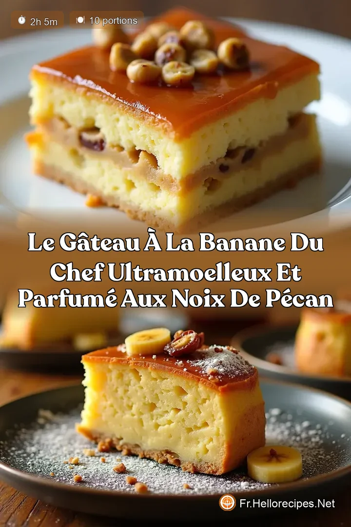 Le Gâteau à la Banane du Chef UltraMoelleux et Parfumé aux Noix de Pécan
