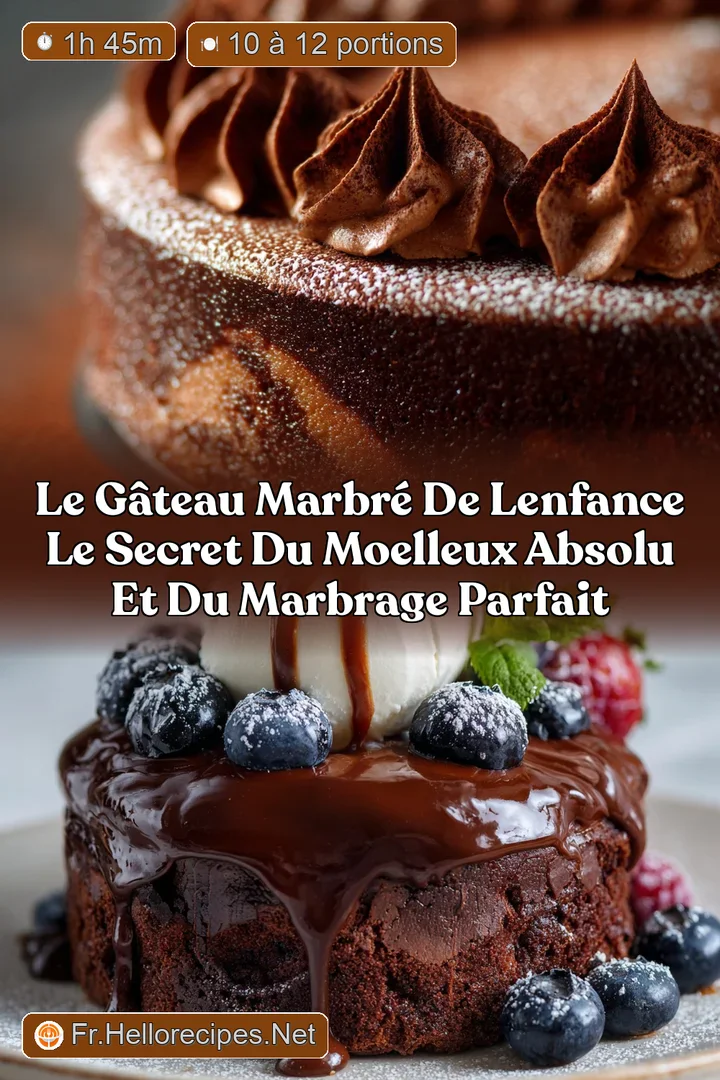 Le G&acirc;teau Marbr&eacute; de lEnfance Le secret du moelleux absolu et du marbrage parfait