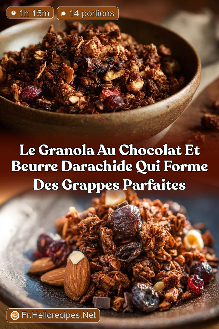 Le Granola au chocolat et beurre darachide qui forme des grappes parfaites
