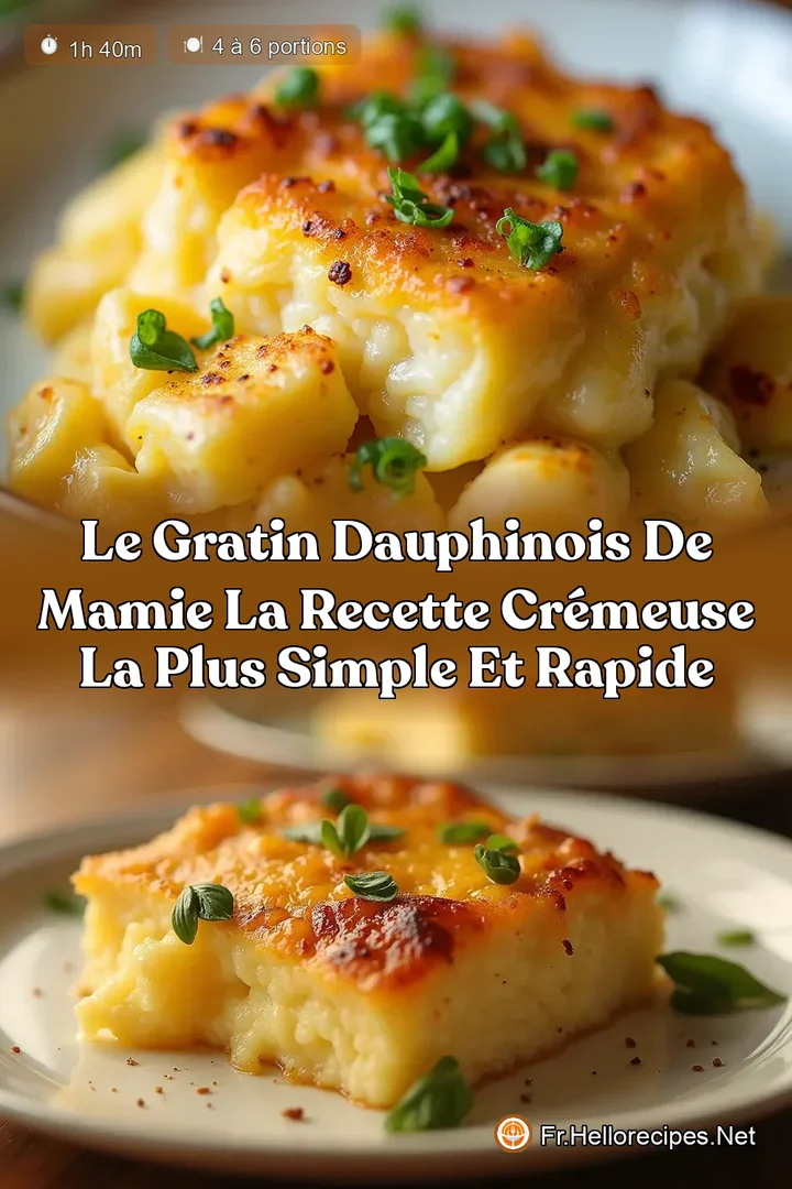 Le Gratin Dauphinois de Mamie La Recette Crémeuse la Plus Simple et Rapide