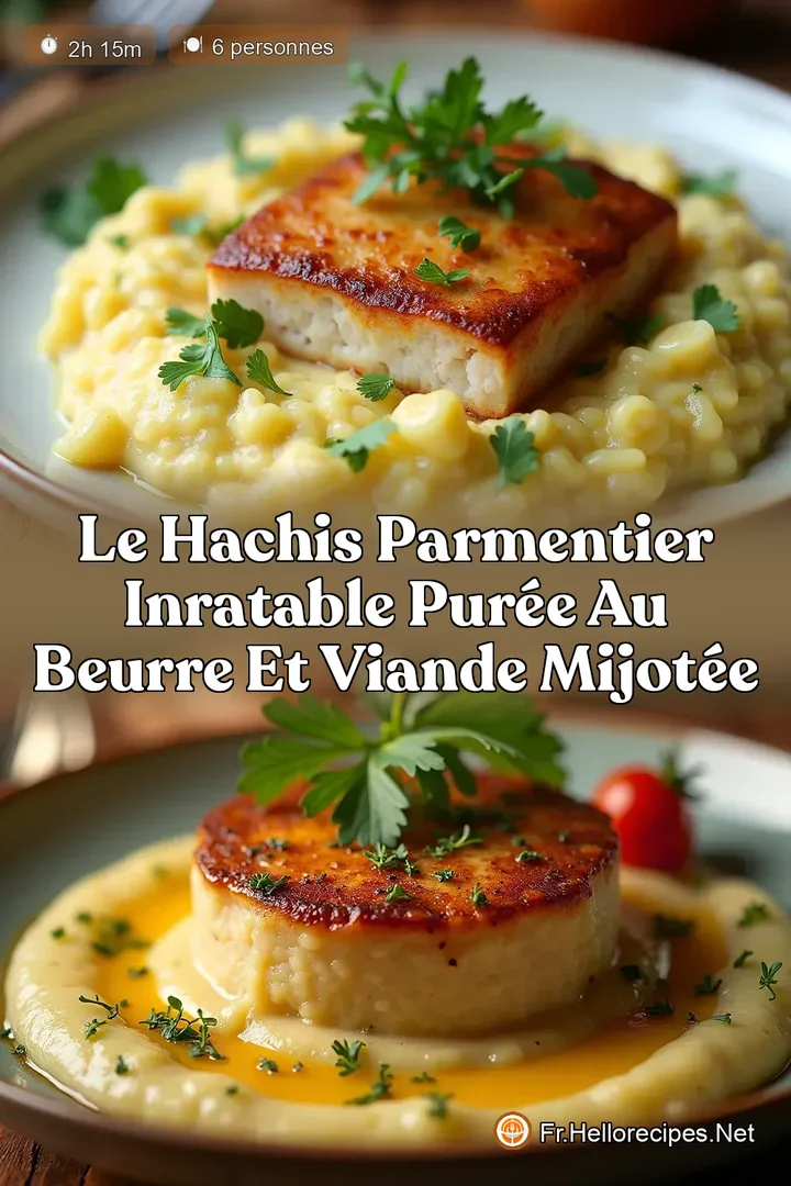 Le Hachis Parmentier Inratable Purée au Beurre et Viande Mijotée