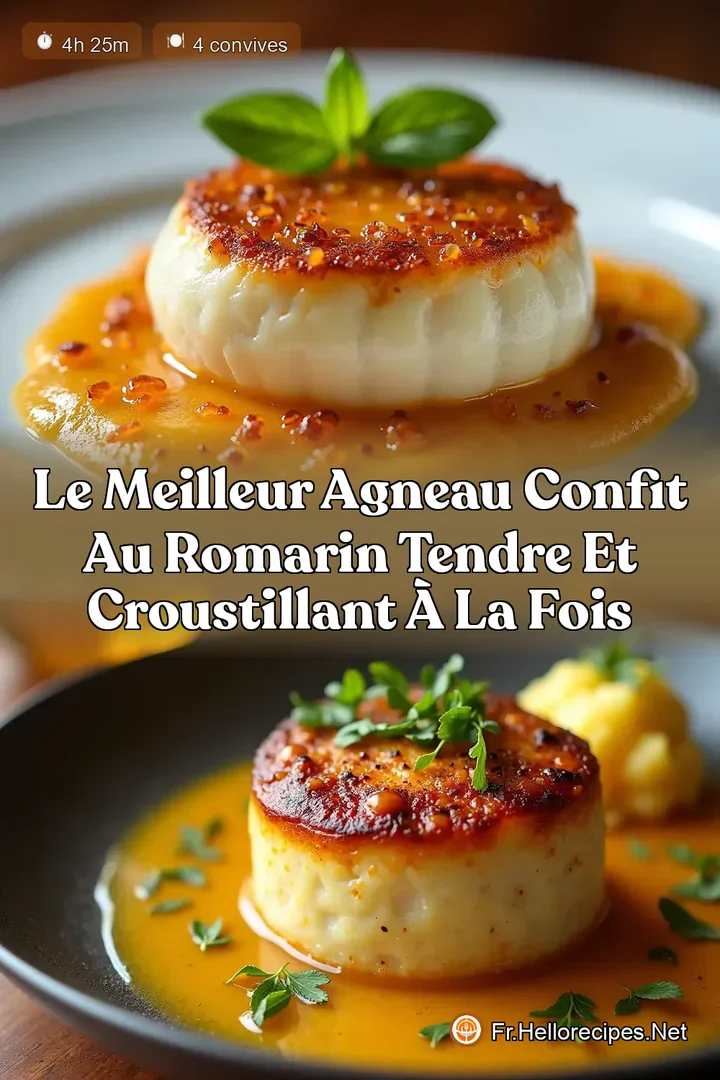 Le Meilleur Agneau Confit au Romarin Tendre et Croustillant à la Fois