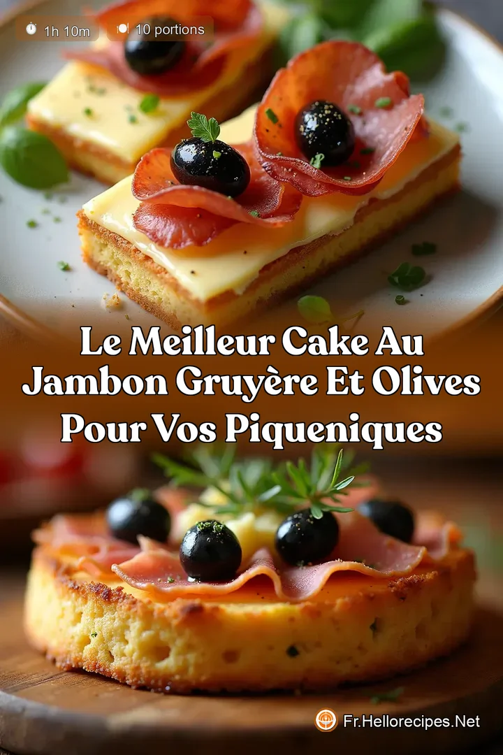 Le Meilleur Cake au Jambon Gruyère et Olives pour vos PiqueNiques