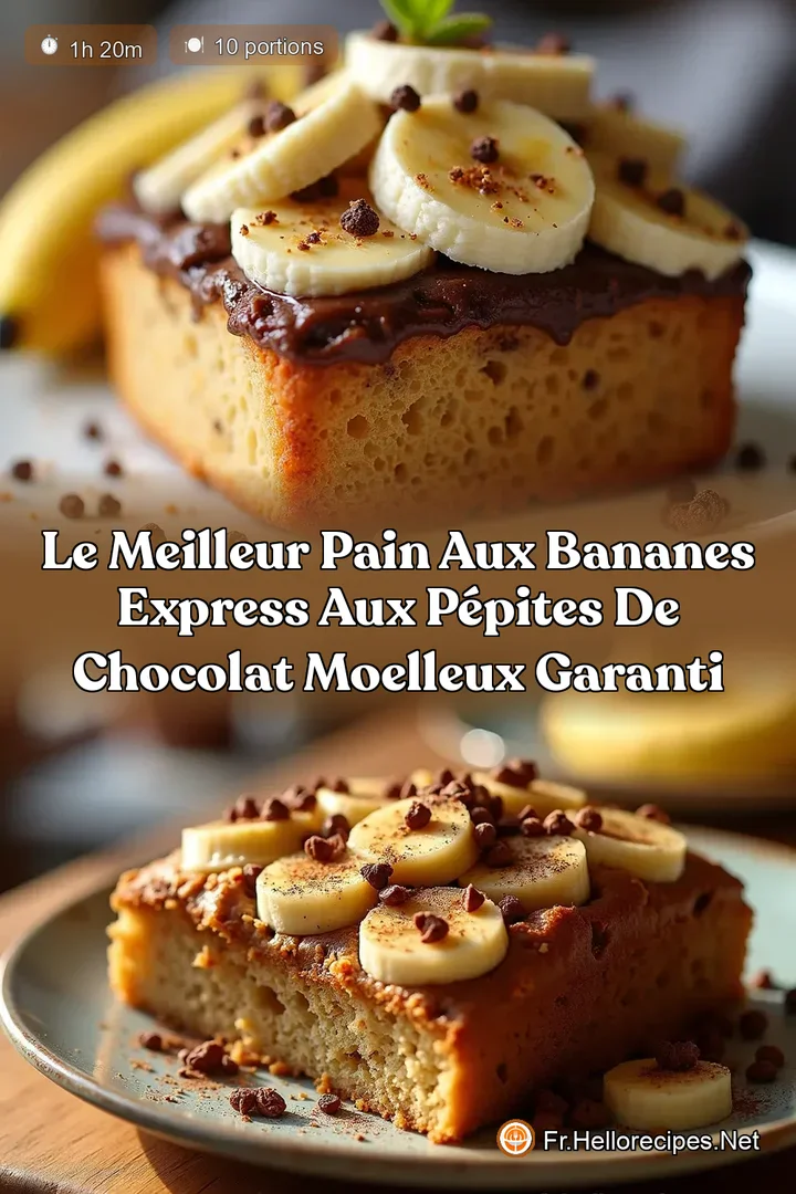 Le Meilleur Pain aux Bananes Express aux Pépites de Chocolat Moelleux Garanti