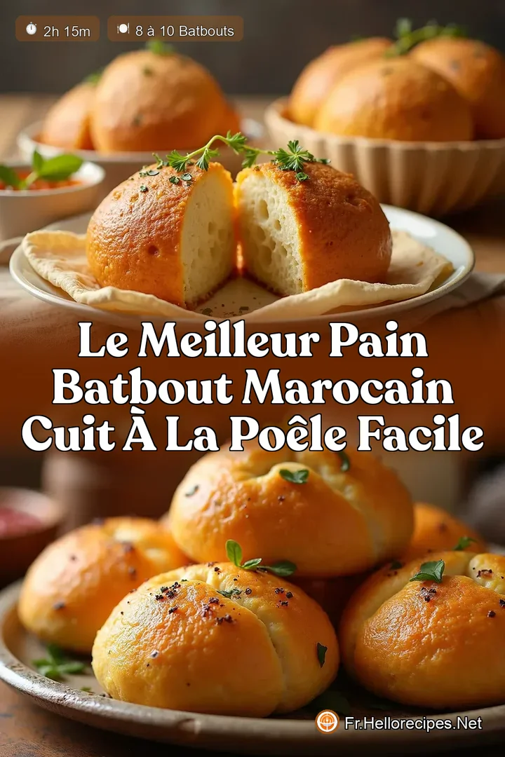 Le Meilleur Pain Batbout Marocain Cuit à la Poêle Facile