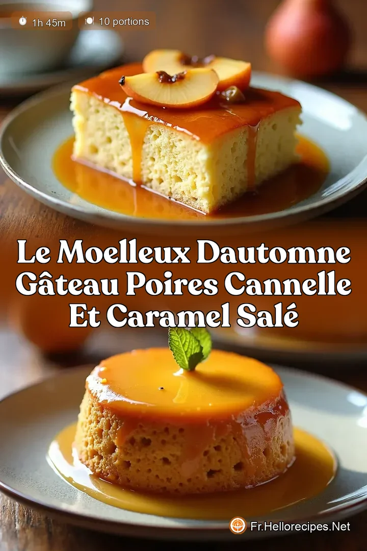 Le Moelleux dAutomne Gâteau Poires Cannelle et Caramel Salé