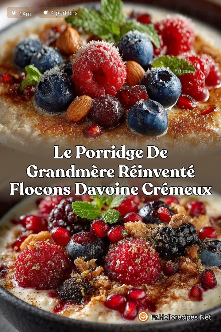 Le Porridge de GrandMère Réinventé Flocons dAvoine Crémeux