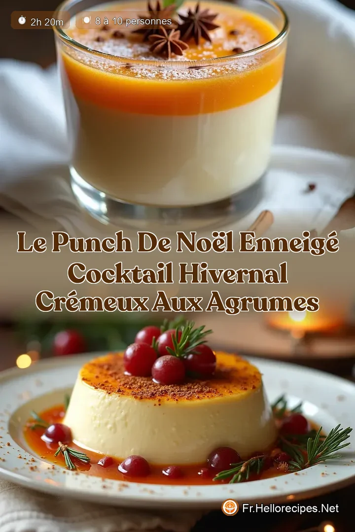 Le Punch de No&euml;l Enneig&eacute; Cocktail Hivernal Cr&eacute;meux aux Agrumes