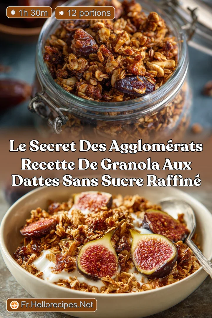 Le secret des agglom&eacute;rats Recette de Granola aux dattes sans sucre raffin&eacute;