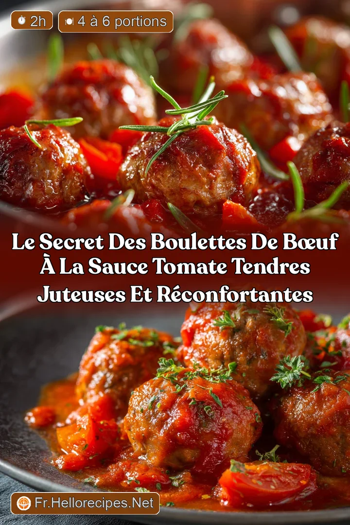 Le secret des Boulettes de B&oelig;uf &agrave; la Sauce Tomate tendres juteuses et r&eacute;confortantes