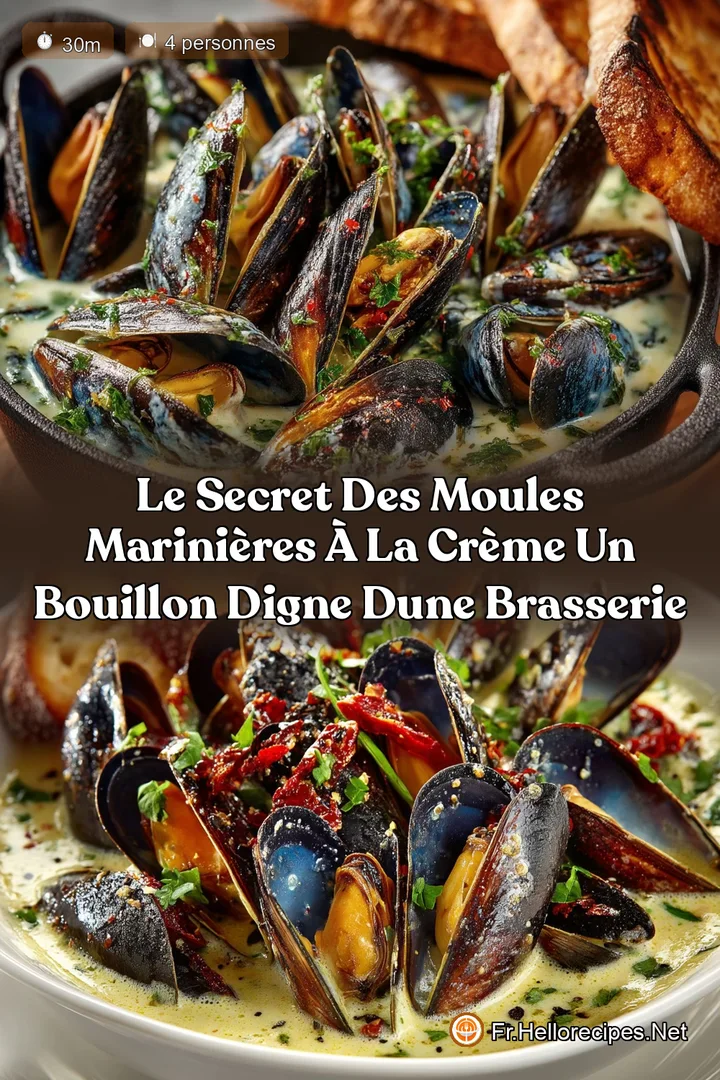 Le secret des Moules Marinières à la Crème un bouillon digne dune brasserie