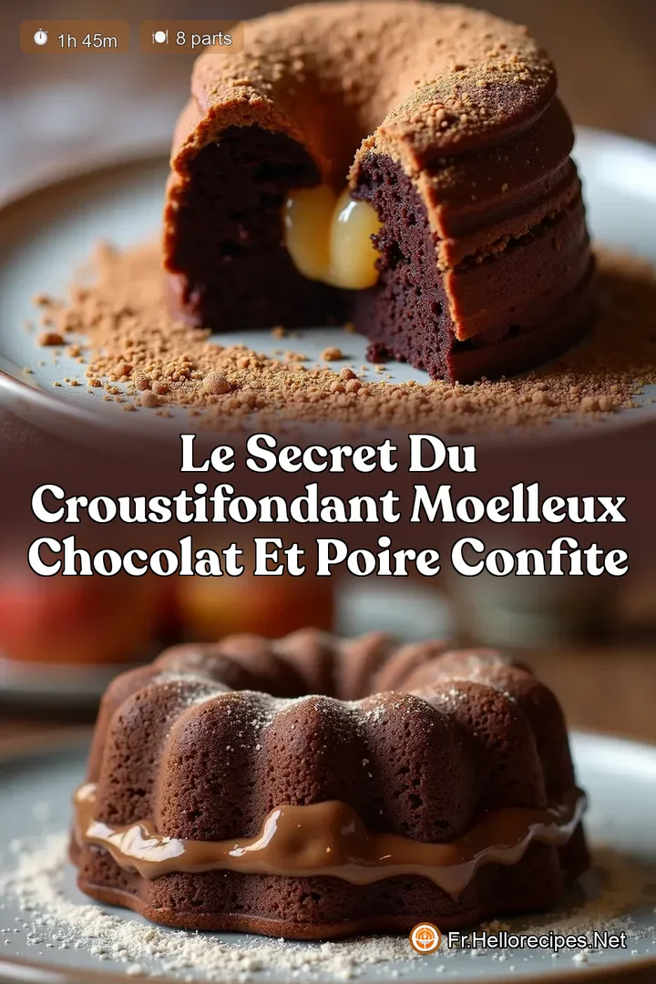 Le Secret du CroustiFondant Moelleux Chocolat et Poire Confite