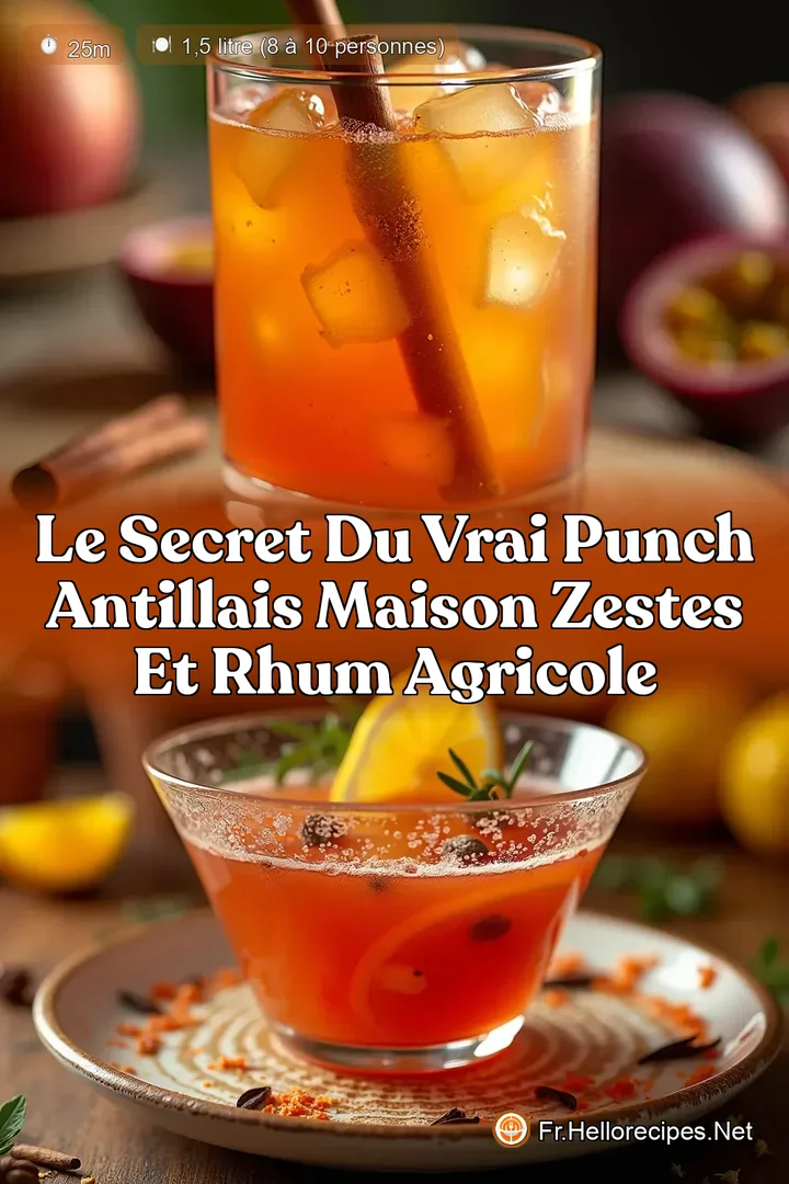 Le Secret du Vrai Punch Antillais Maison Zestes et Rhum Agricole