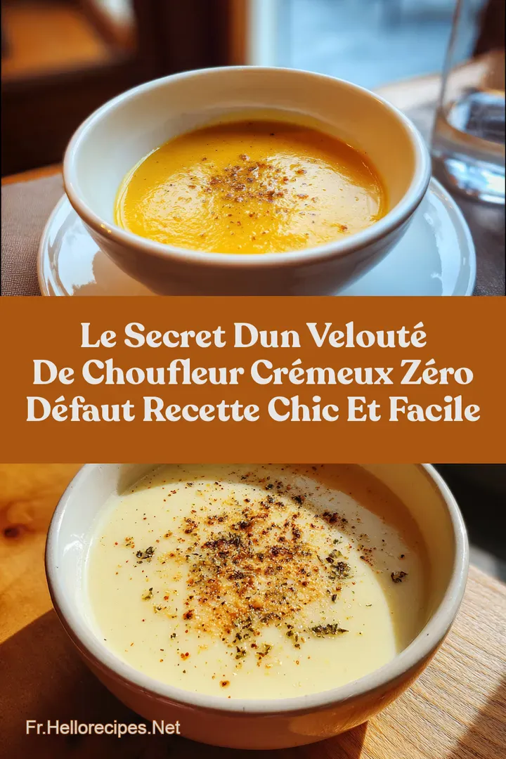 Le Secret dun Velouté De ChouFleur Crémeux Zéro Défaut Recette Chic et Facile
