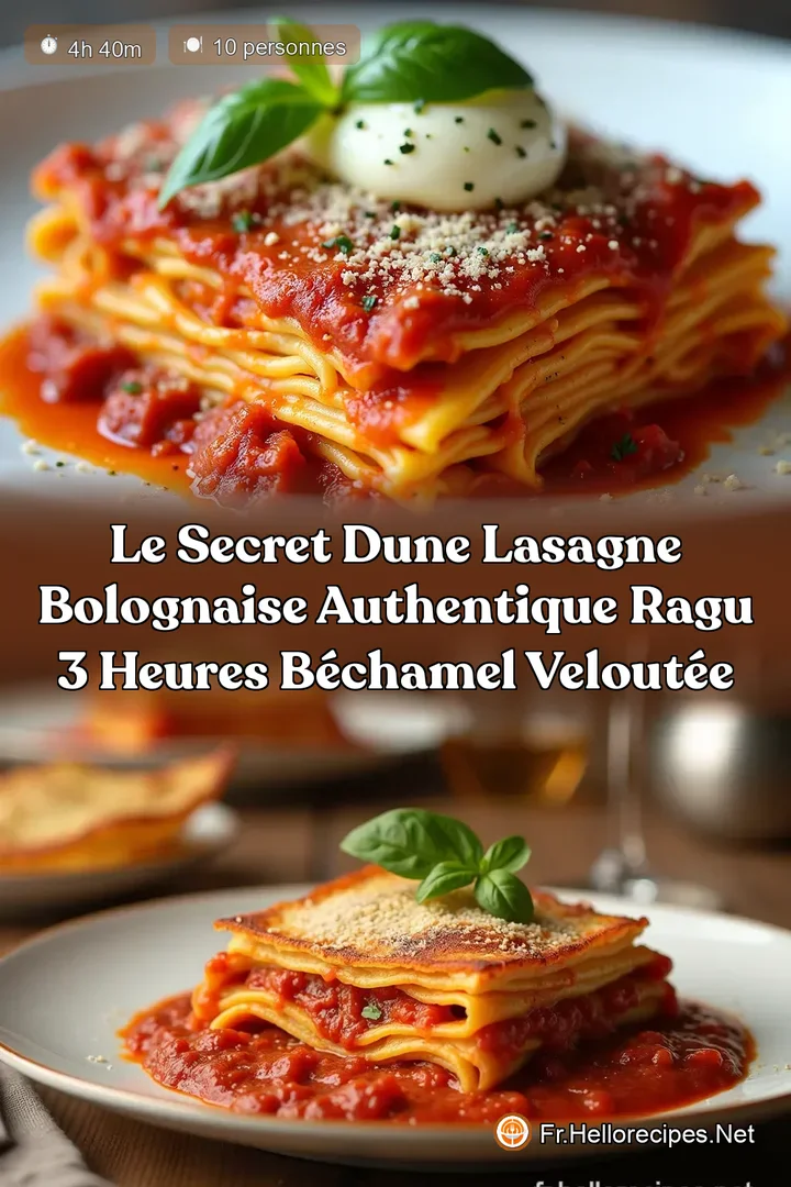 Le Secret dune Lasagne Bolognaise Authentique Ragu 3 Heures Béchamel Veloutée