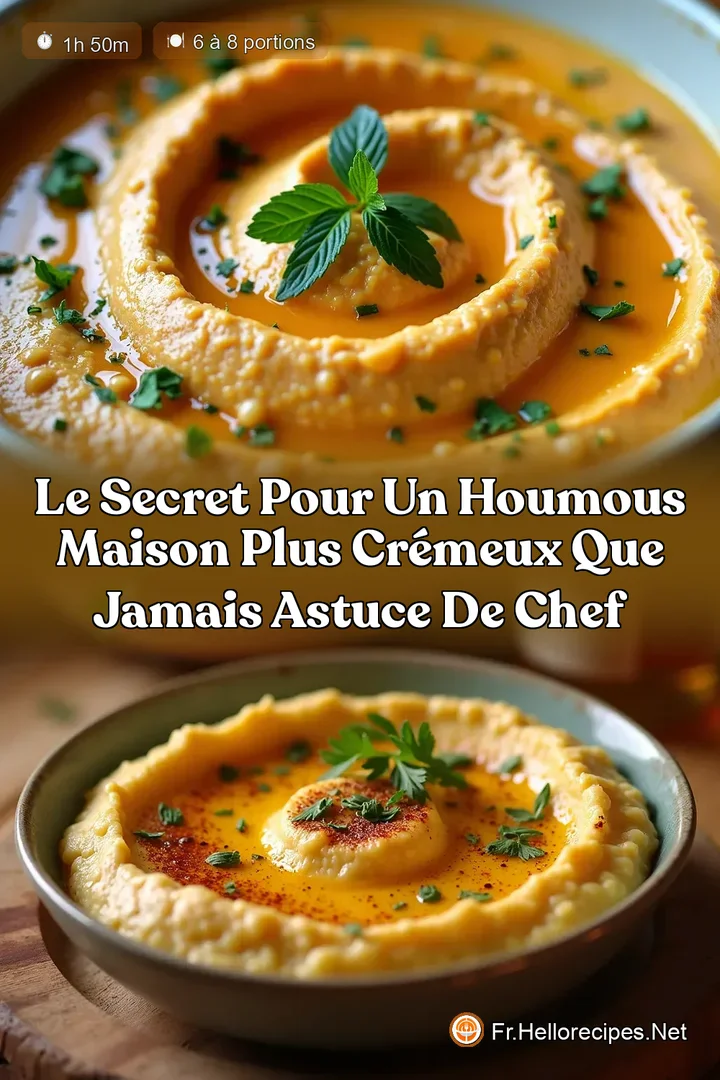 Le Secret pour un Houmous Maison Plus Crémeux que Jamais Astuce de Chef