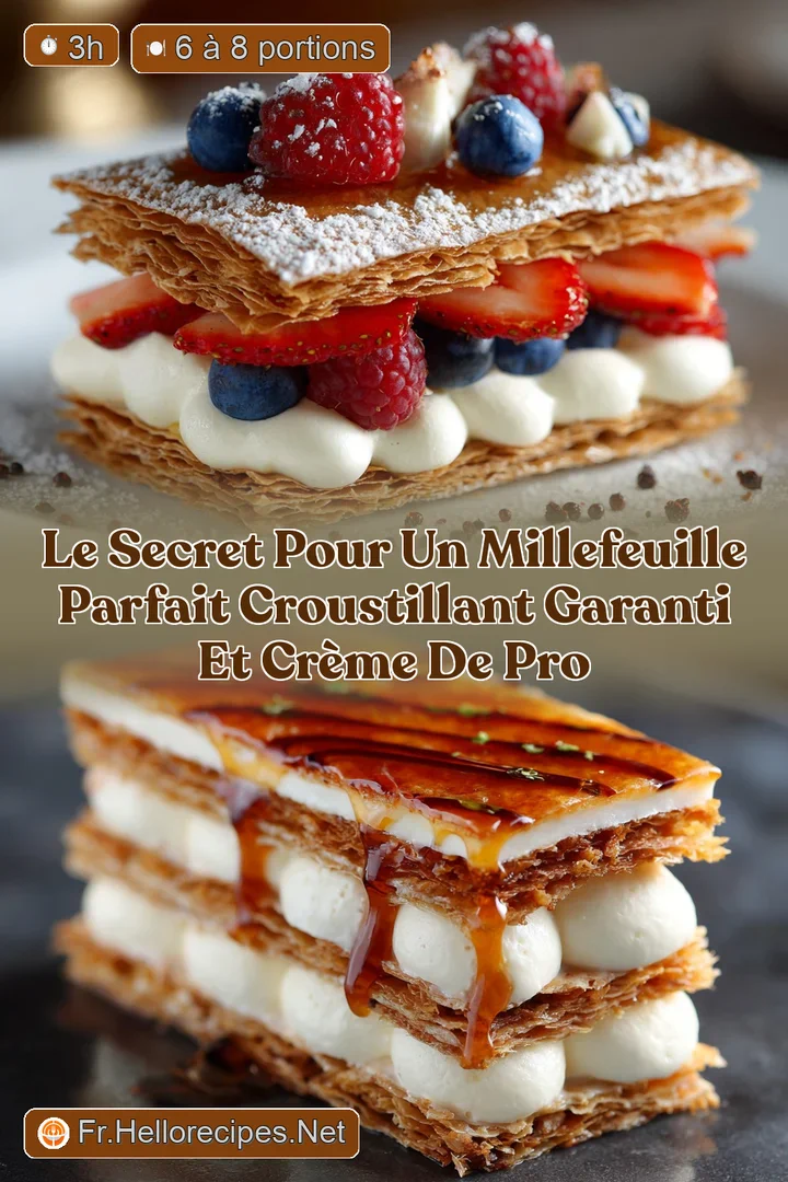 Le Secret pour un MilleFeuille parfait croustillant garanti et cr&egrave;me de pro