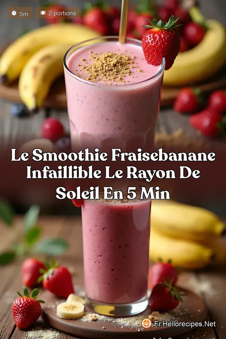 Le Smoothie FraiseBanane Infaillible Le Rayon de Soleil en 5 Min