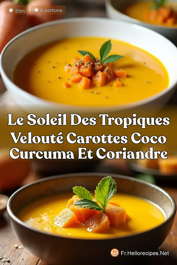 Le Soleil des Tropiques Velouté Carottes Coco Curcuma et Coriandre