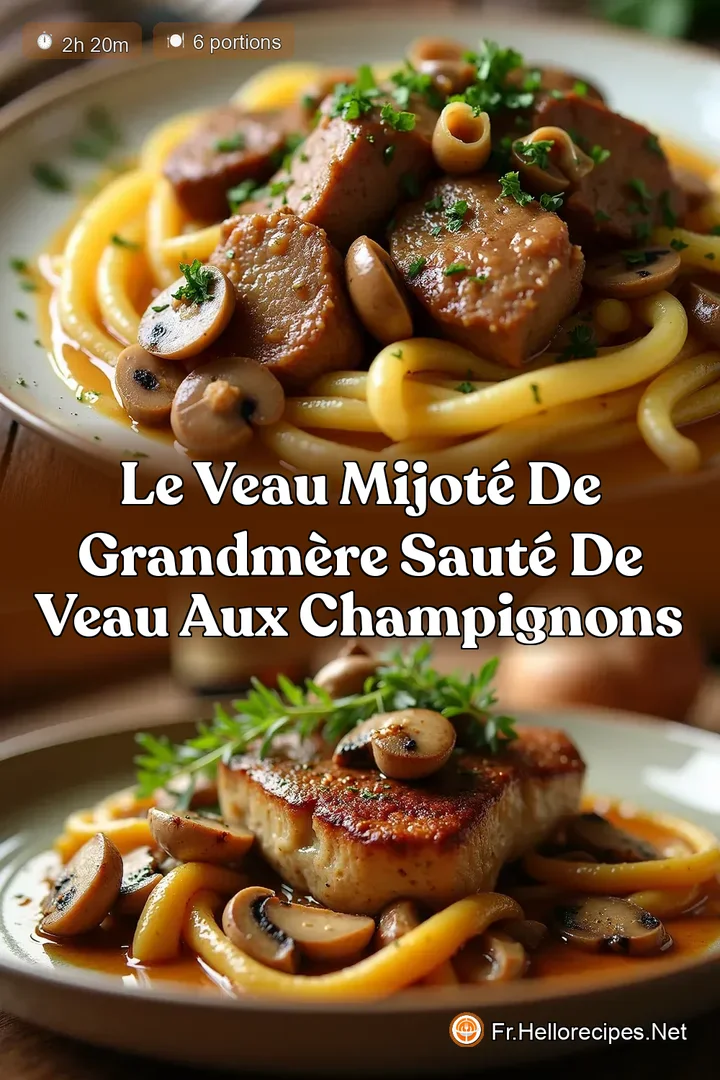 Le Veau Mijoté de GrandMère Sauté de Veau aux Champignons