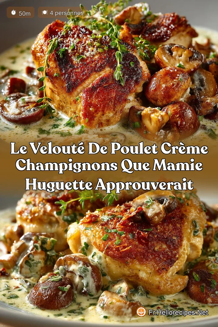 Le Velouté de Poulet Crème Champignons que Mamie Huguette Approuverait
