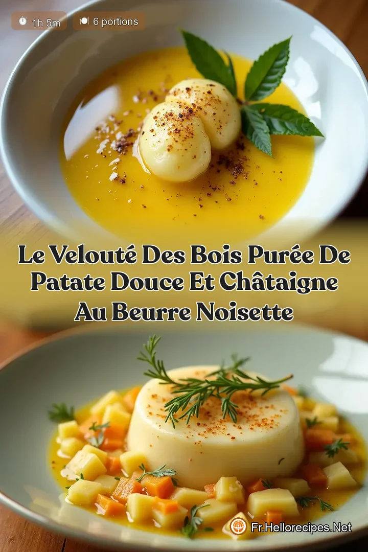 Le Velouté des Bois Purée de Patate Douce et Châtaigne au Beurre Noisette