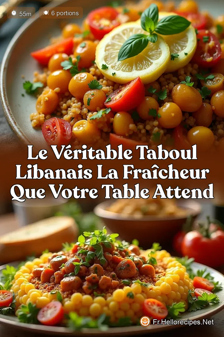 Le Véritable Taboul Libanais La Fraîcheur que Votre Table Attend