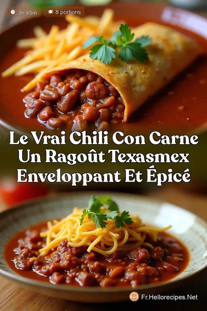 Le Vrai Chili con Carne Un Ragoût TexasMex Enveloppant et Épicé