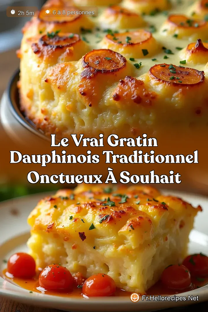 Le Vrai Gratin Dauphinois Traditionnel Onctueux à Souhait