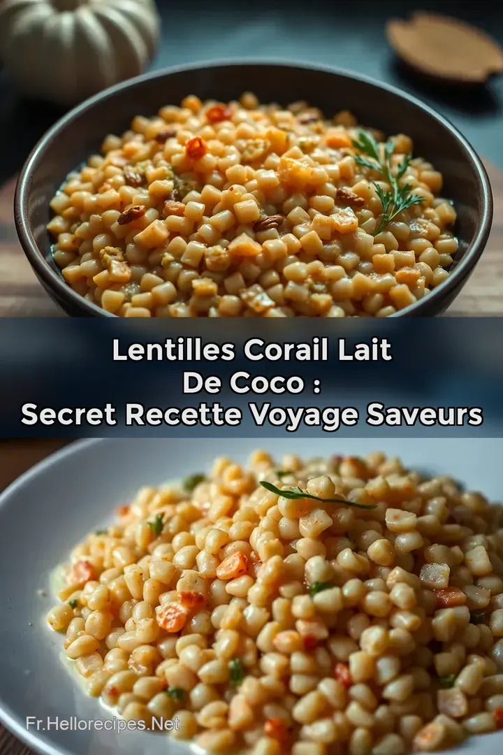 Lentilles Corail Lait de Coco : Secret Recette Voyage Saveurs : ÉPINGLER POUR PLUS TARD Lentilles Corail Lait de Coco : Secret Recette Voyage Saveurs