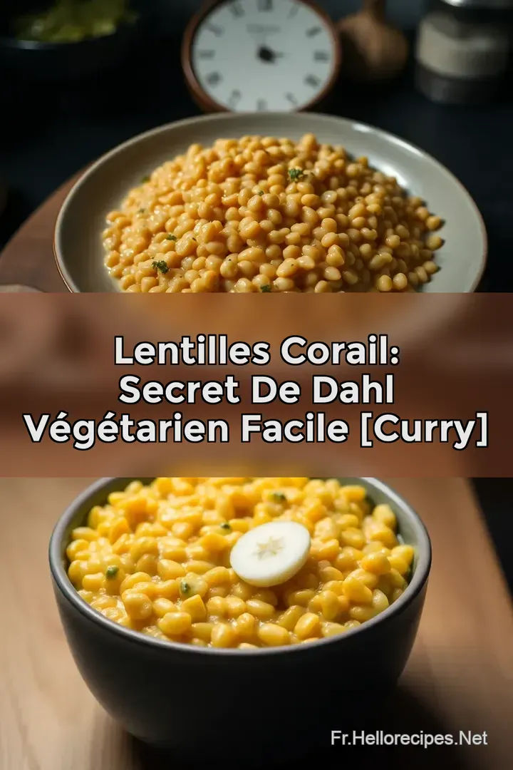 Lentilles Corail: Secret de Dahl Végétarien Facile [Curry]