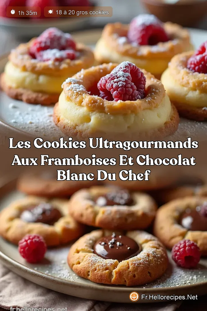 Les Cookies UltraGourmands aux Framboises et Chocolat Blanc du Chef