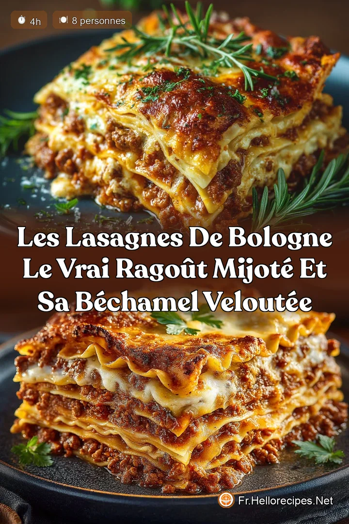 Les Lasagnes de Bologne Le Vrai Ragoût Mijoté et sa Béchamel Veloutée