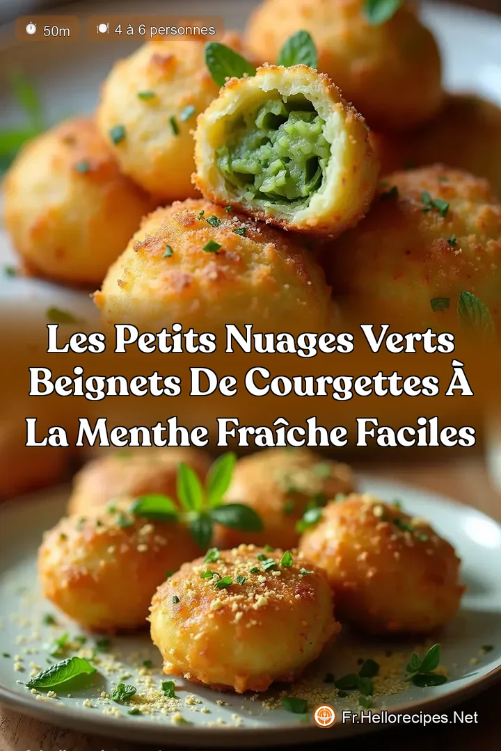 Les Petits Nuages Verts Beignets de Courgettes à la Menthe Fraîche Faciles