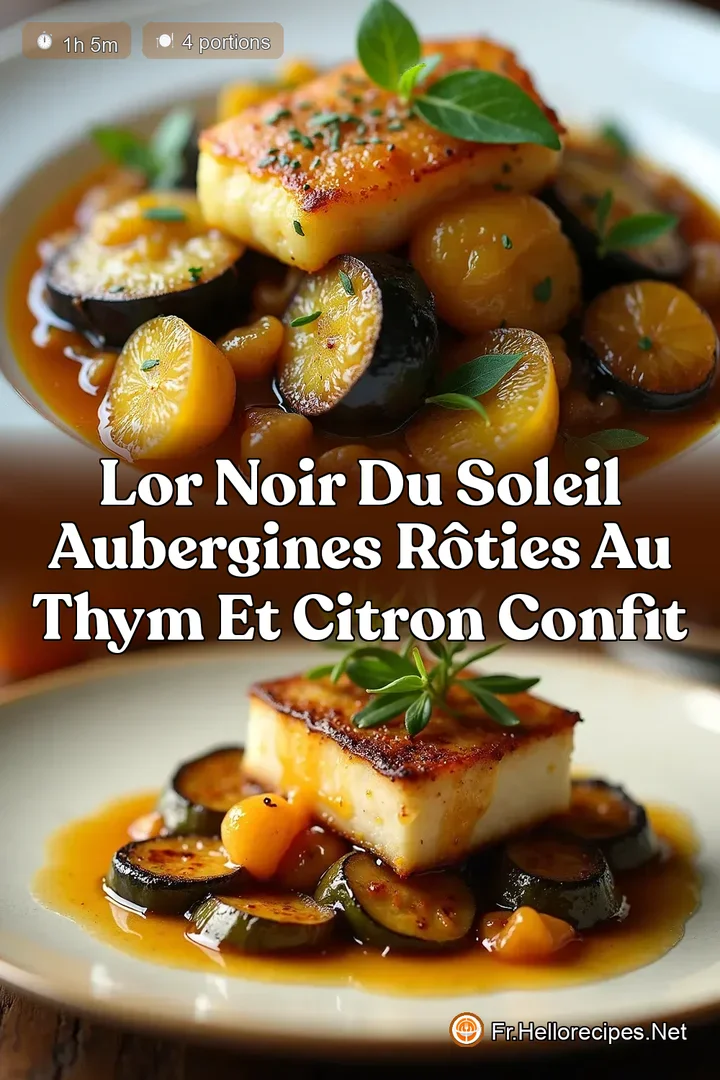 LOr Noir du Soleil Aubergines Rôties au Thym et Citron Confit