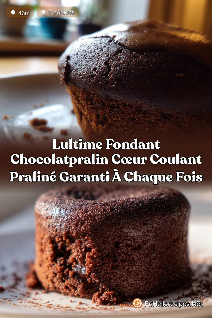 LUltime Fondant chocolatpralin Cœur Coulant Praliné Garanti à Chaque Fois