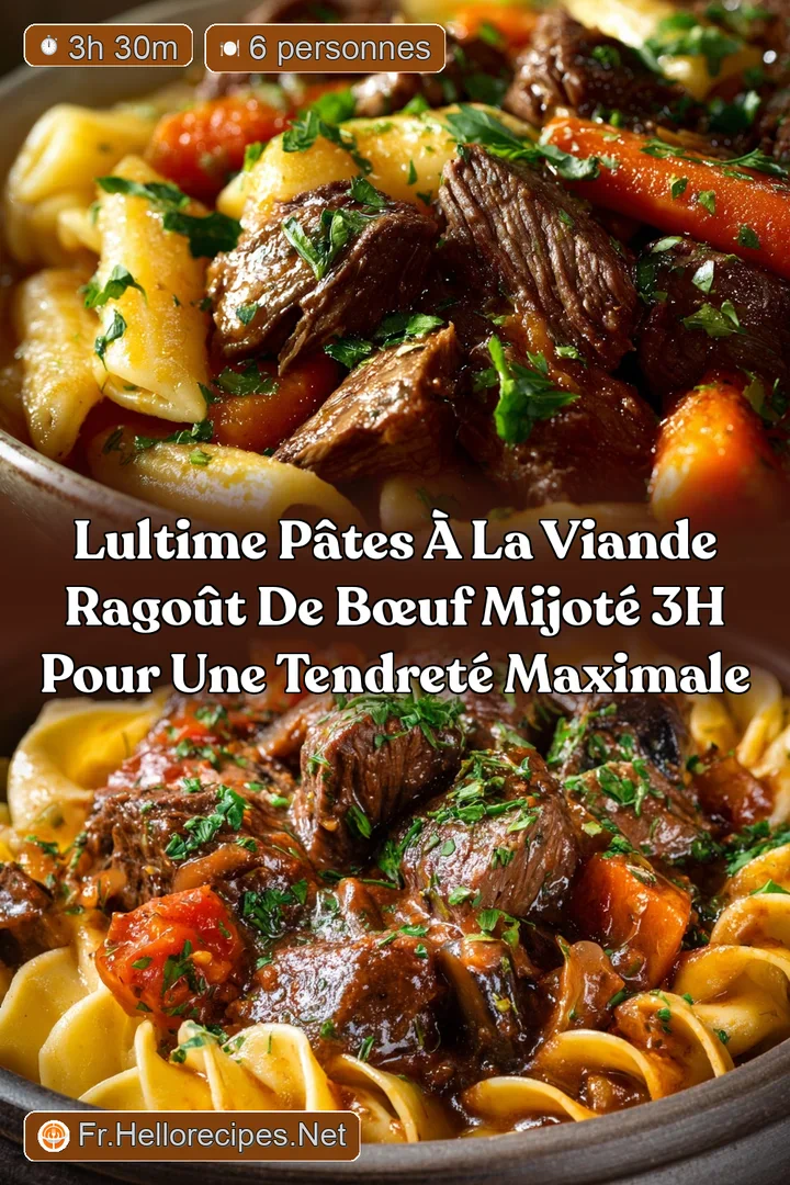 Lultime P&acirc;tes &agrave; la viande Rago&ucirc;t de b&oelig;uf mijot&eacute; 3h pour une tendret&eacute; maximale