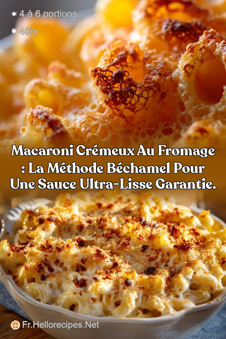 Macaroni cr&eacute;meux au fromage : La m&eacute;thode B&eacute;chamel pour une sauce ultra-lisse garantie.