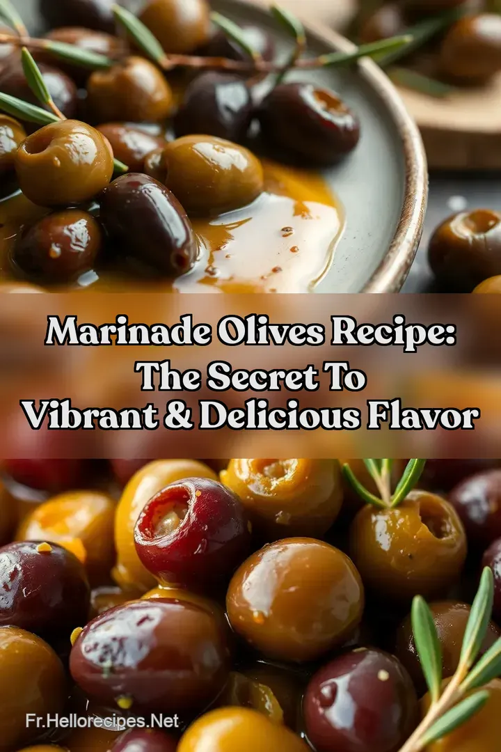 Marinade Olives Recipe: The Secret To Vibrant &amp Delicious Flavor