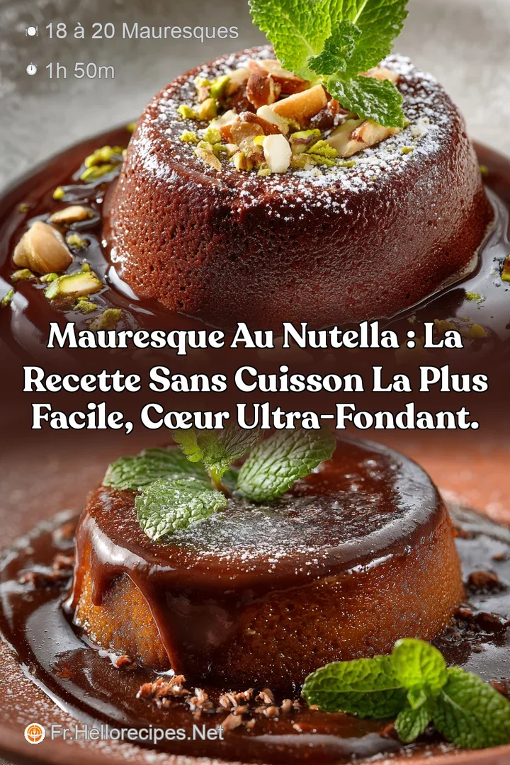 Mauresque au Nutella : La recette sans cuisson la plus facile c&oelig;ur ultra-fondant.
