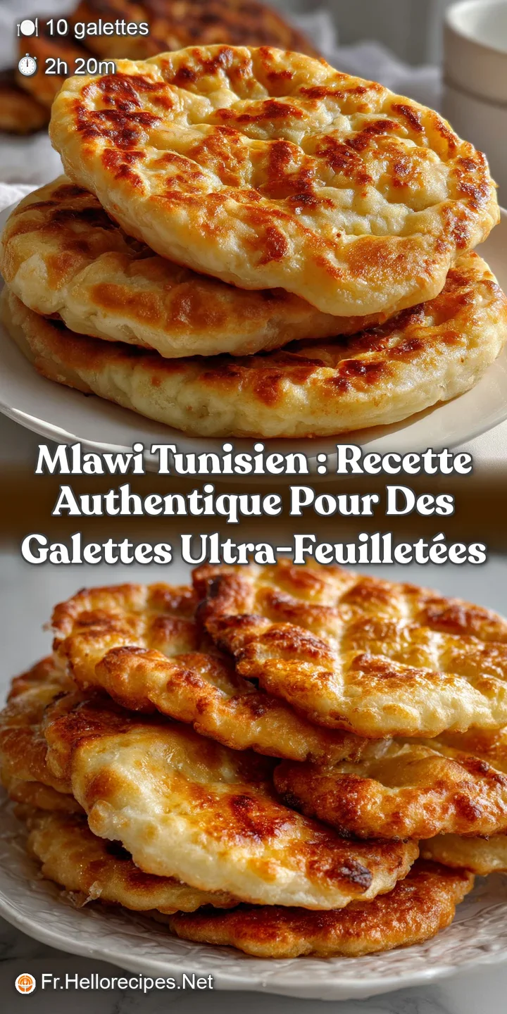 Mlawi Tunisien : Recette Authentique pour des Galettes Ultra-Feuillet&eacute;es